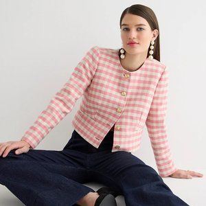 NWT Louisa lady jacket in gingham terry tweed Size 6